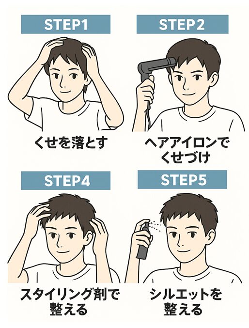 ヘアアイロンスタイリング