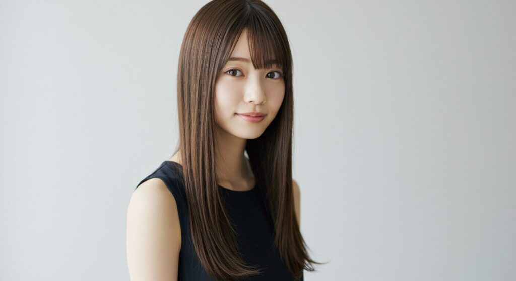 20代髪がストレートの女性